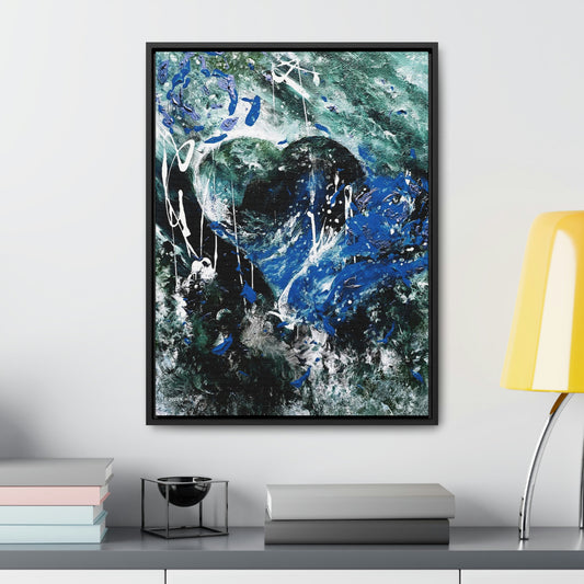 "Dreamy Love" (Sapphire) - Gallery Canvas Wraps, Vertical Frame