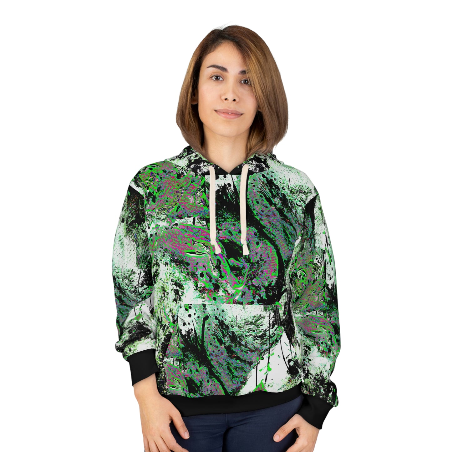 "Dreamy Love" (Cosmic Fusion - Shamrock Green) - Unisex Pullover Hoodie (w/ heart)