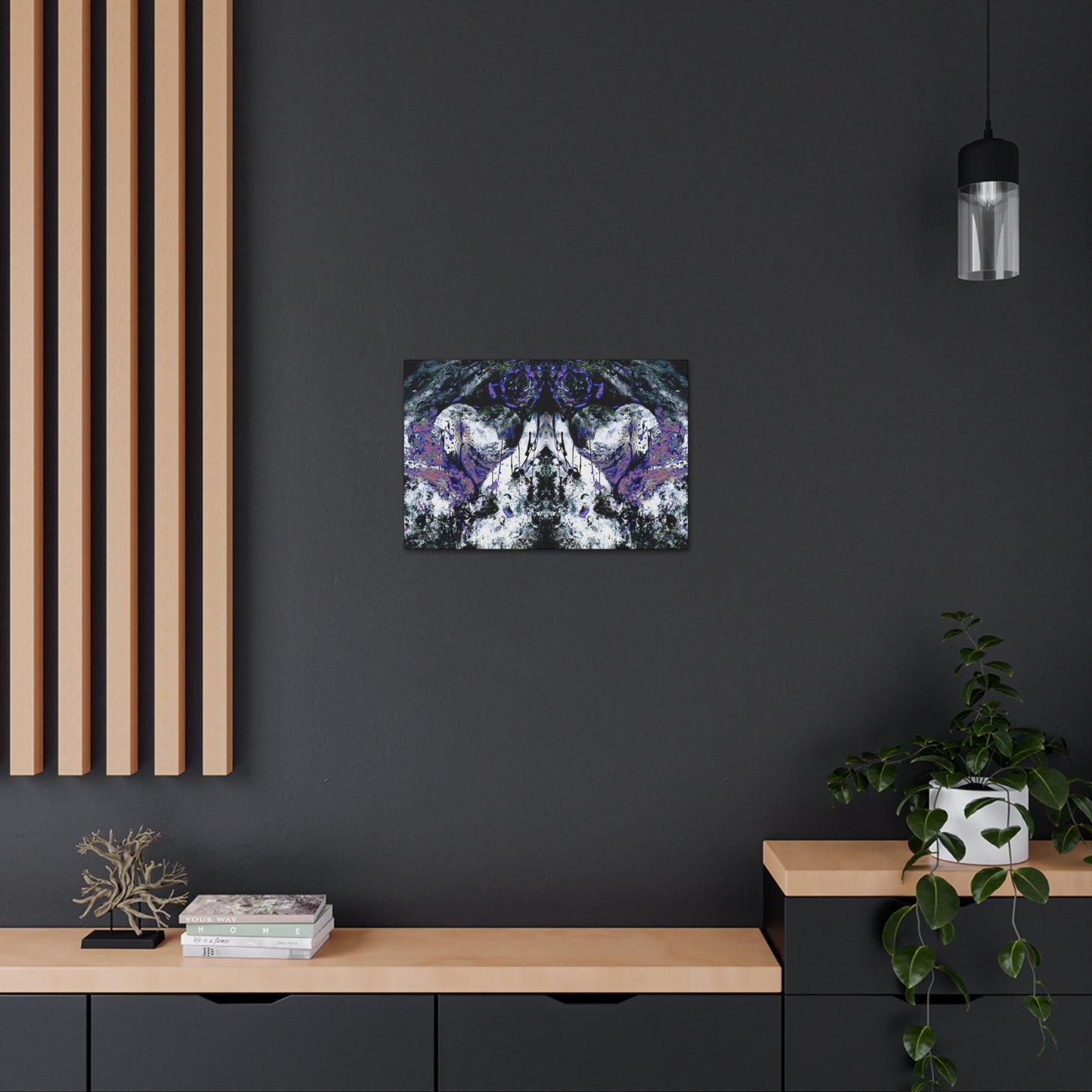 "Dreamy Love" (Cosmic Fusion - White/Black/Sapphire II) - Canvas Gallery Wraps