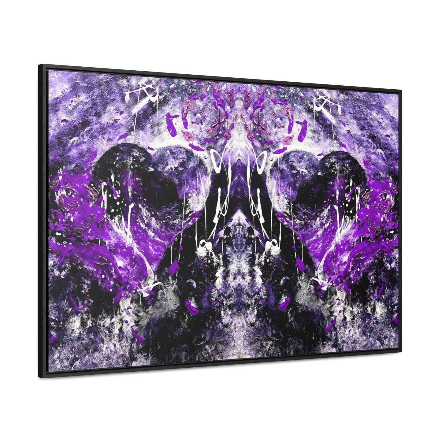 "Dreamy Love" (Violet/Lavender II) - Gallery Canvas Wraps, Horizontal Frame