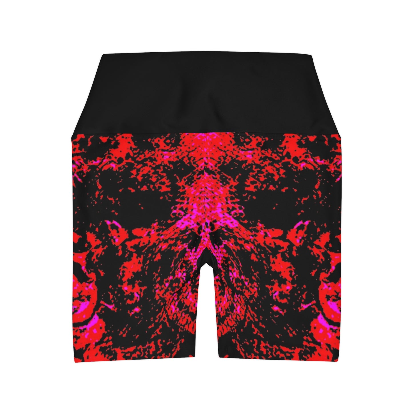 High Waisted Yoga Shorts (AOP)