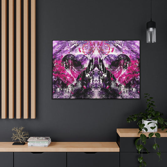 "Dreamy Love" (Magenta/Hot Pink II) - Gallery Canvas Wraps, Horizontal Frame