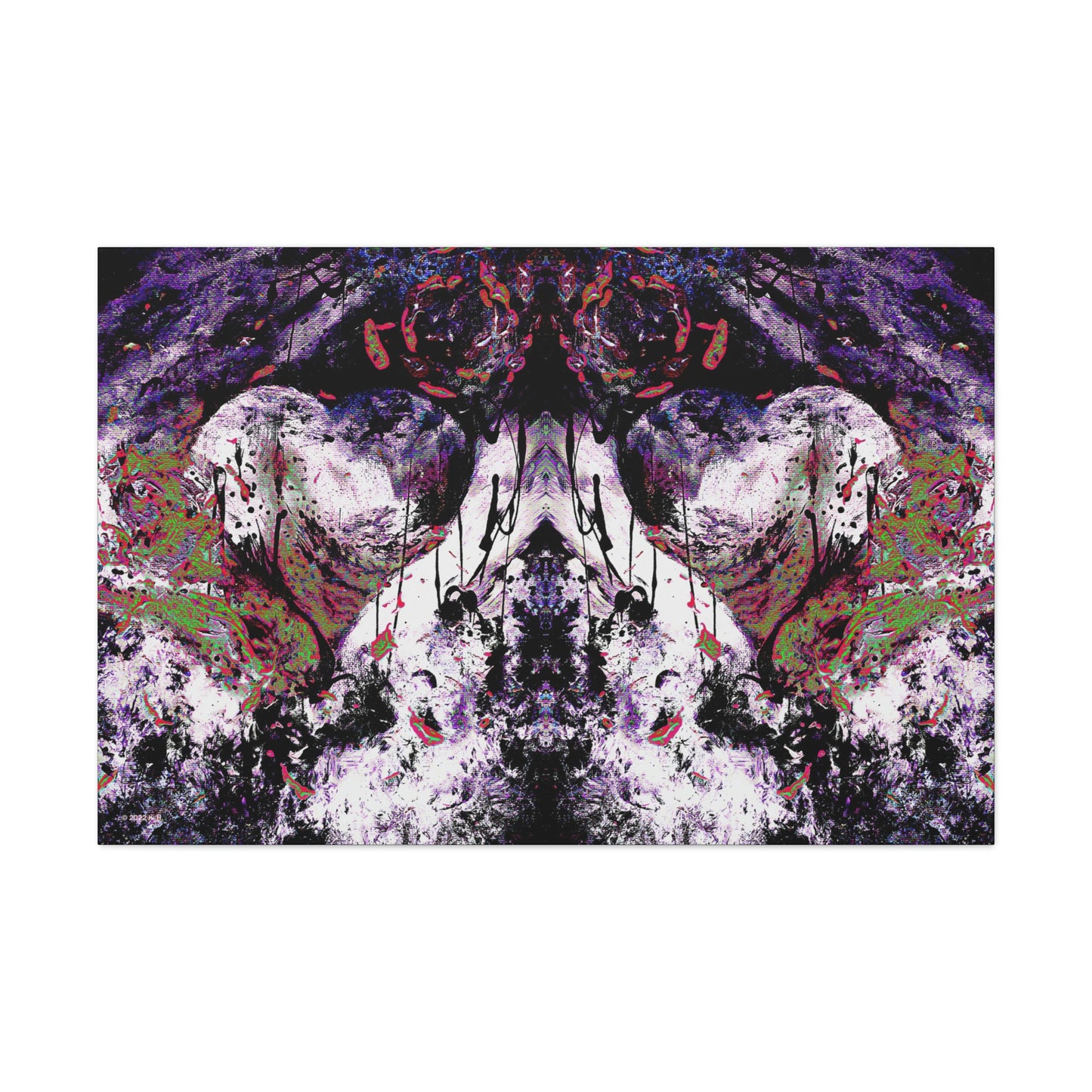 "Dreamy Love" (Cosmic Fusion - White/Black/Purple II) - Canvas Gallery Wraps