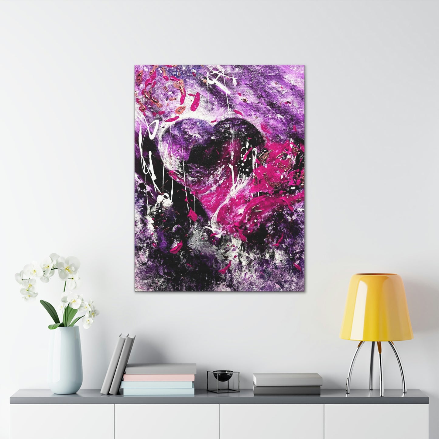 "Dreamy Love" (Magenta/Hot Pink) - Canvas Gallery Wraps