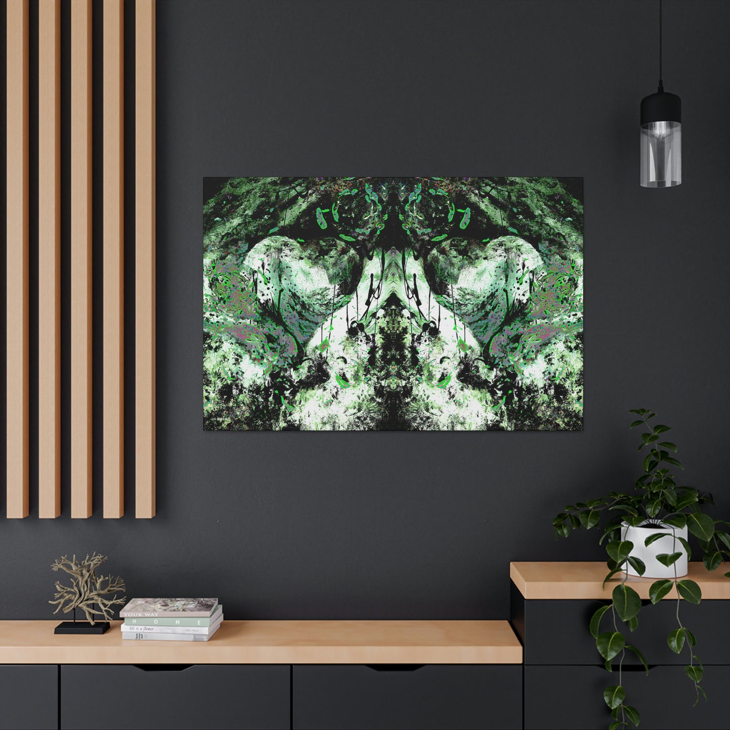 "Dreamy Love" (Cosmic Fusion - Shamrock Green II) - Canvas Gallery Wraps