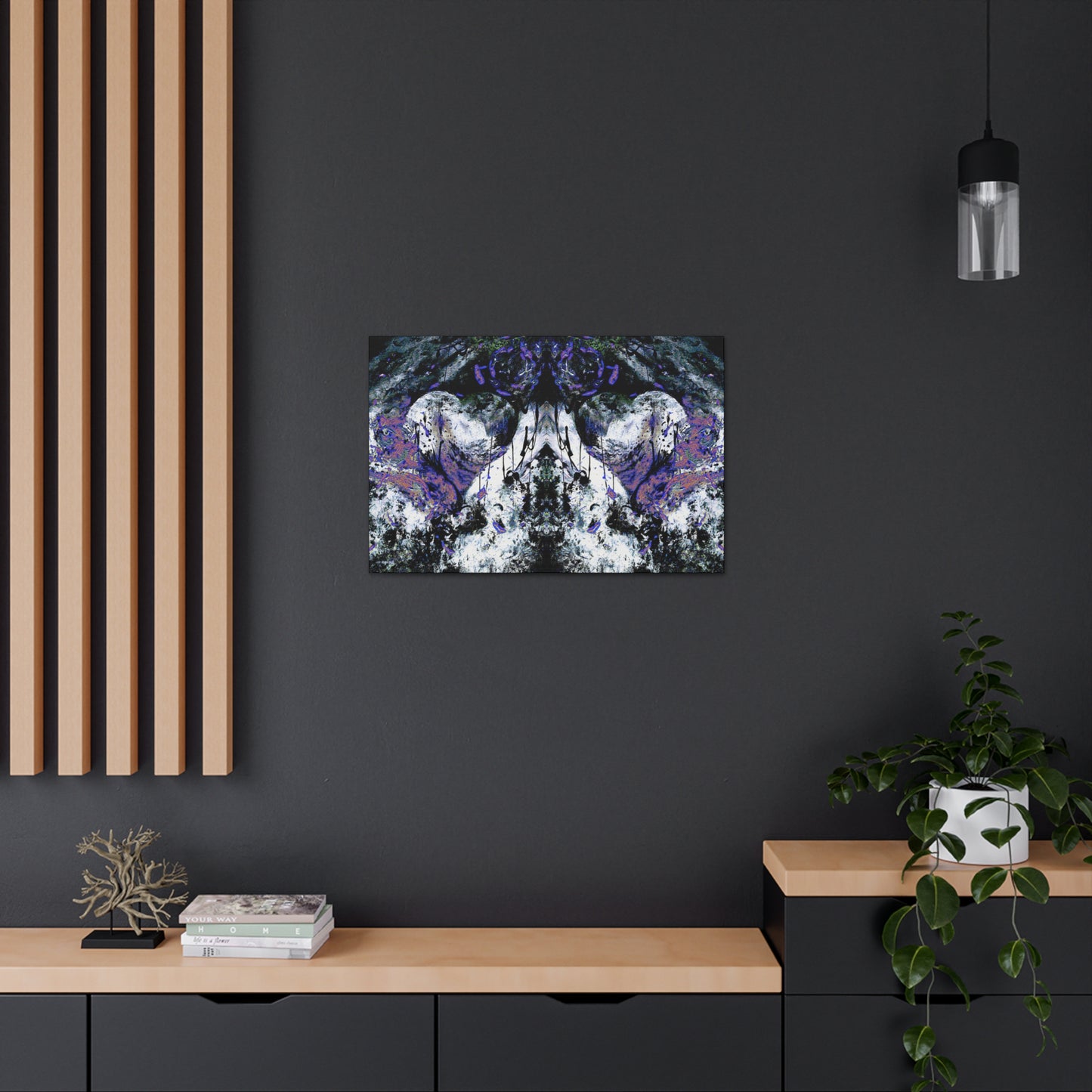 "Dreamy Love" (Cosmic Fusion - White/Black/Sapphire II) - Canvas Gallery Wraps