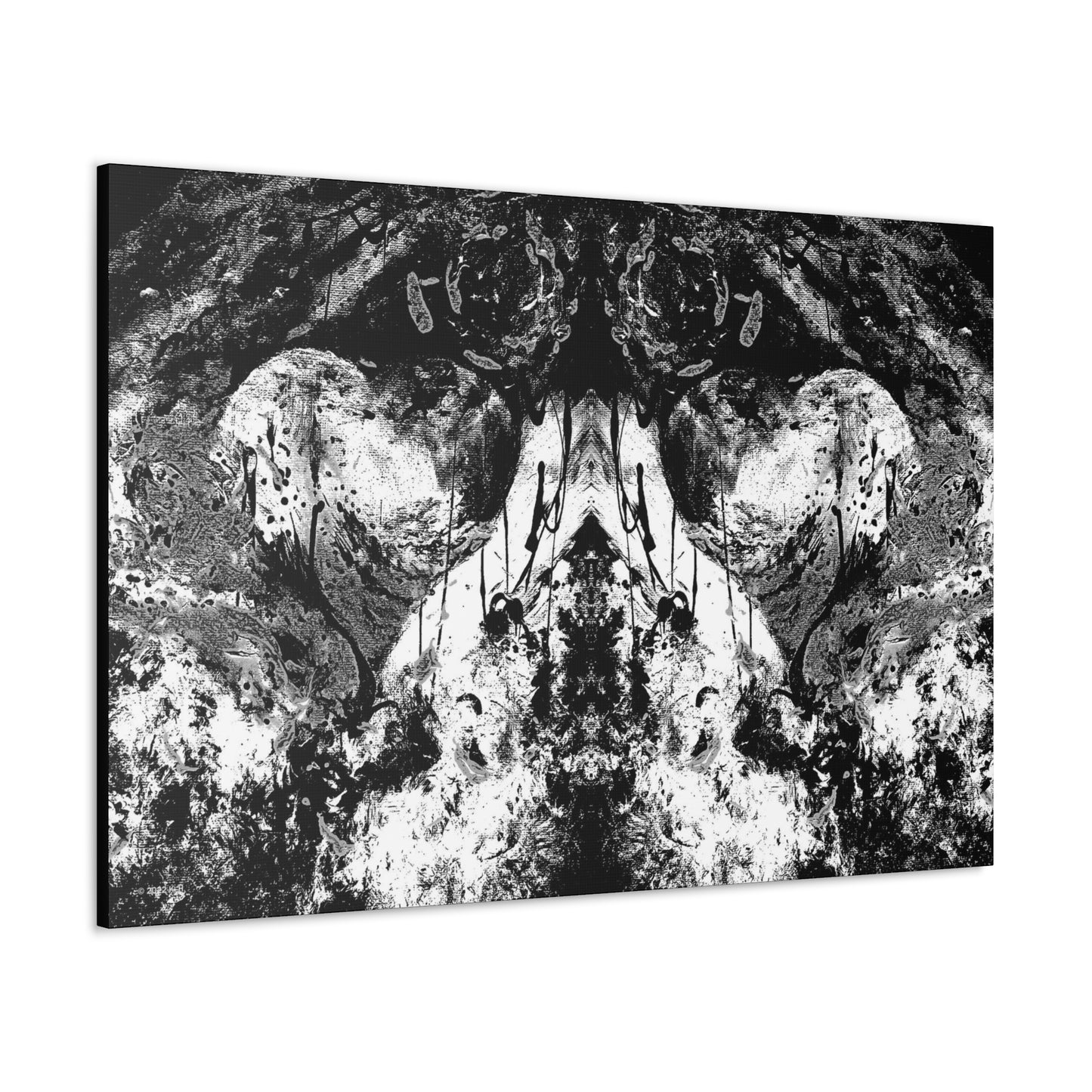 "Dreamy Love" (Cosmic Fusion - White/Black/Gray II) - Canvas Gallery Wraps