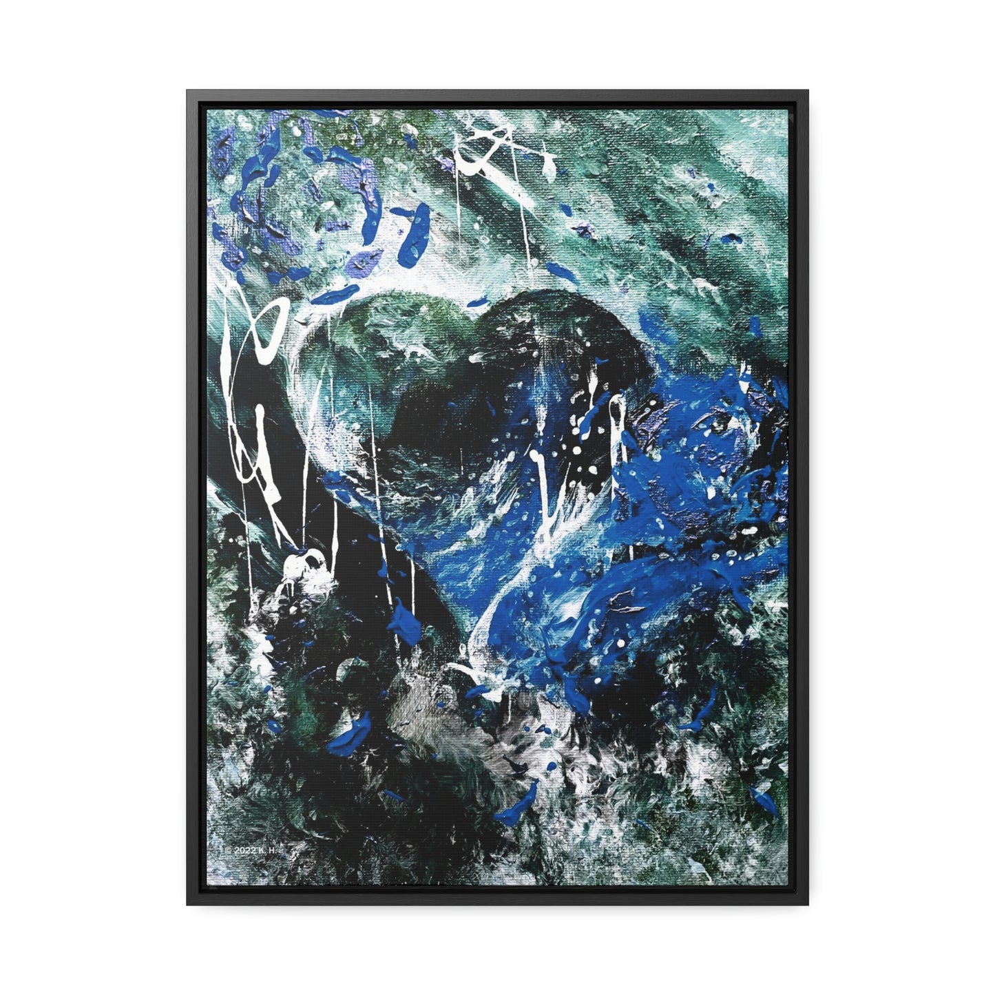 "Dreamy Love" (Sapphire) - Gallery Canvas Wraps, Vertical Frame