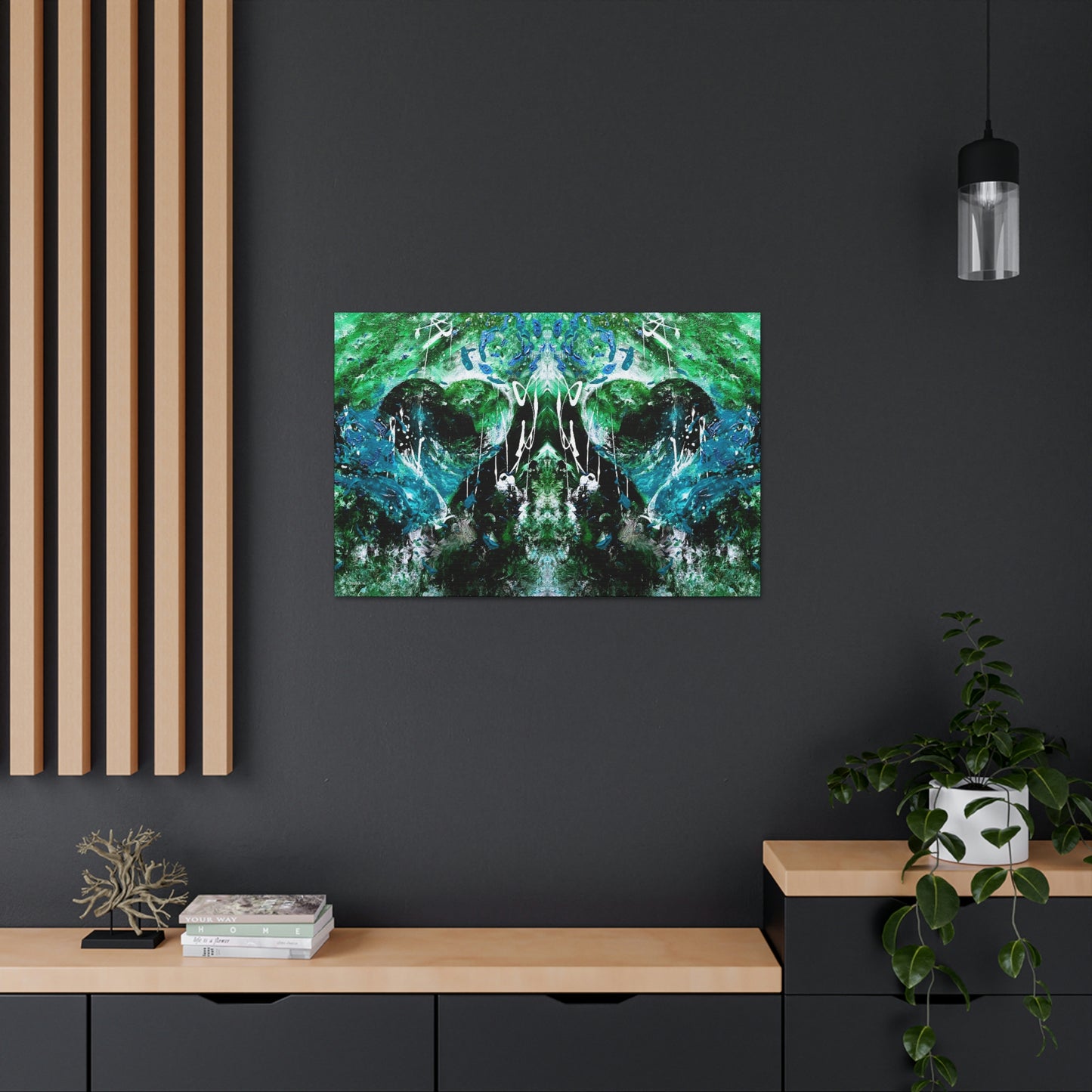 "Dreamy Love" (Forest Green/Teal II) - Canvas Gallery Wraps