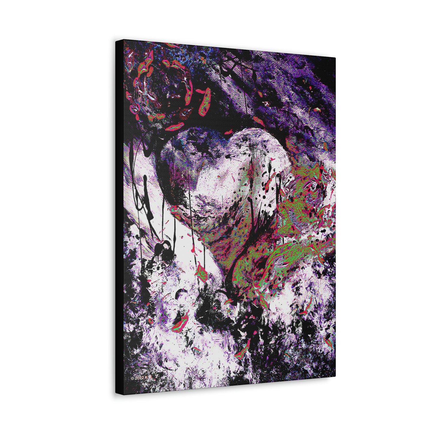 "Dreamy Love" (Cosmic Fusion - White/Black/Purple) - Canvas Gallery Wraps