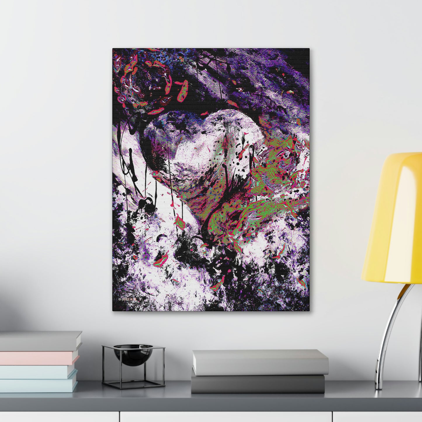 "Dreamy Love" (Cosmic Fusion - White/Black/Purple) - Canvas Gallery Wraps