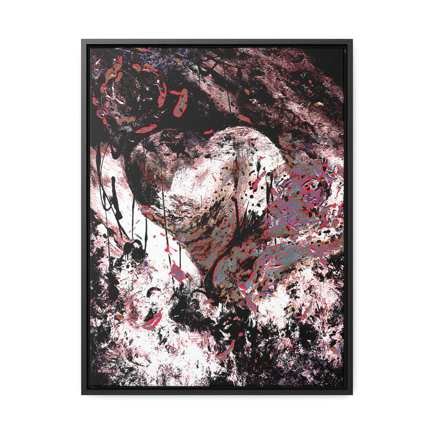 "Dreamy Love" (Cosmic Fusion - Persimmon) - Gallery Canvas Wraps, Vertical Frame