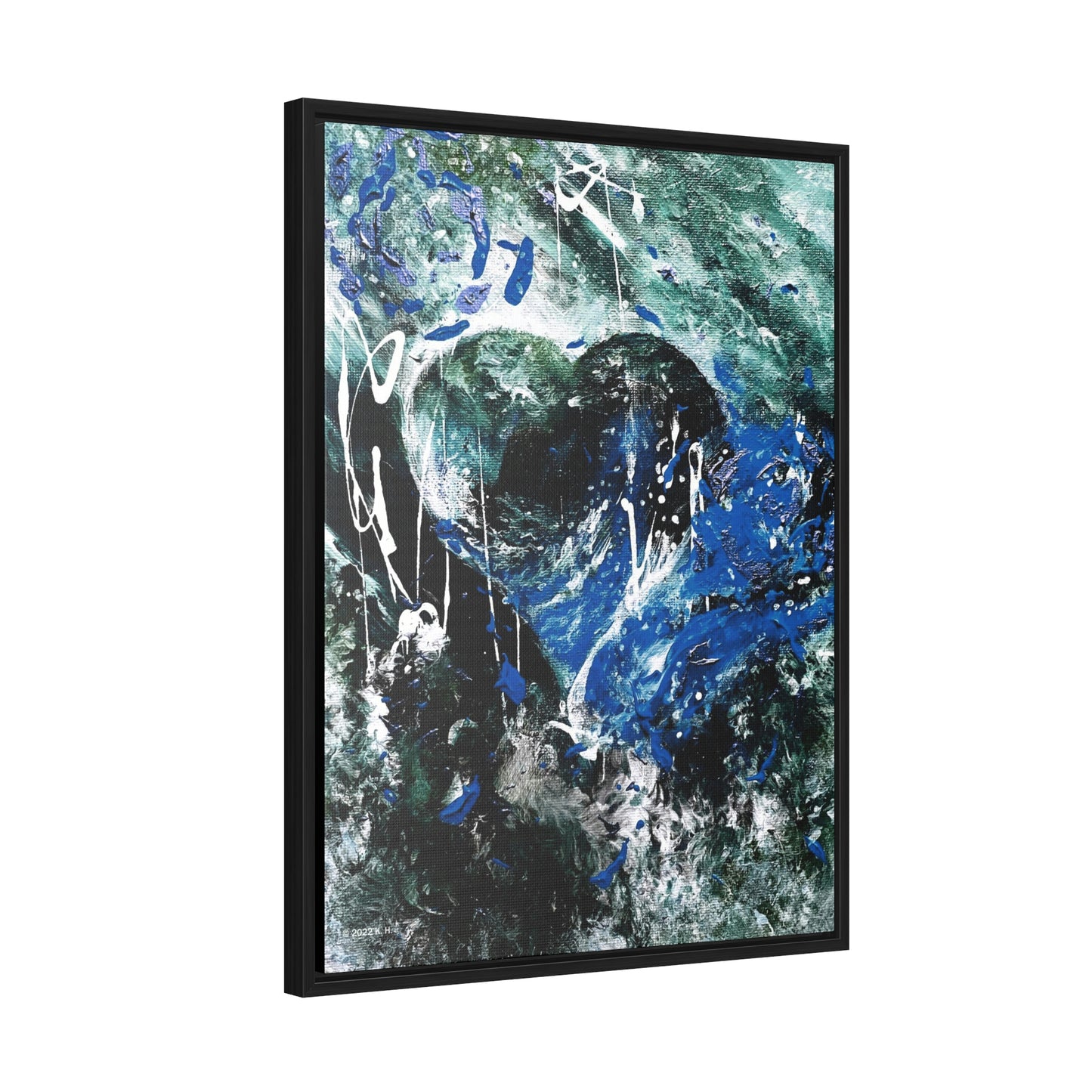 "Dreamy Love" (Sapphire) - Gallery Canvas Wraps, Vertical Frame