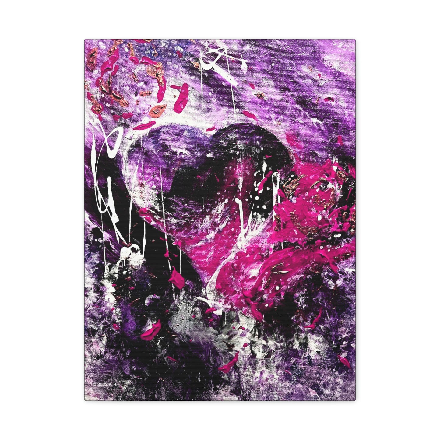 "Dreamy Love" (Magenta/Hot Pink) - Canvas Gallery Wraps