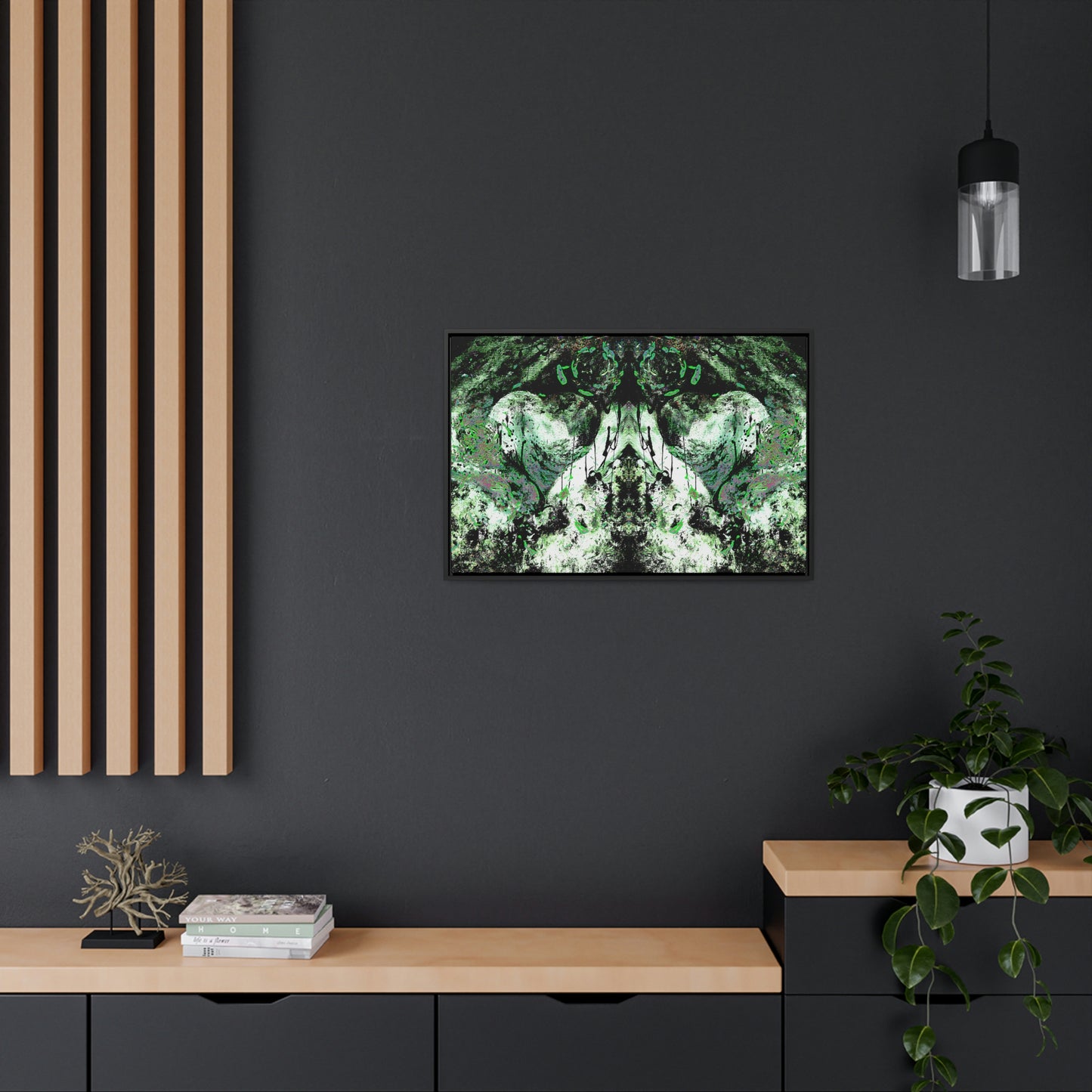 "Dreamy Love" (Cosmic Fusion - Shamrock Green II) - Gallery Canvas Wraps, Horizontal Frame