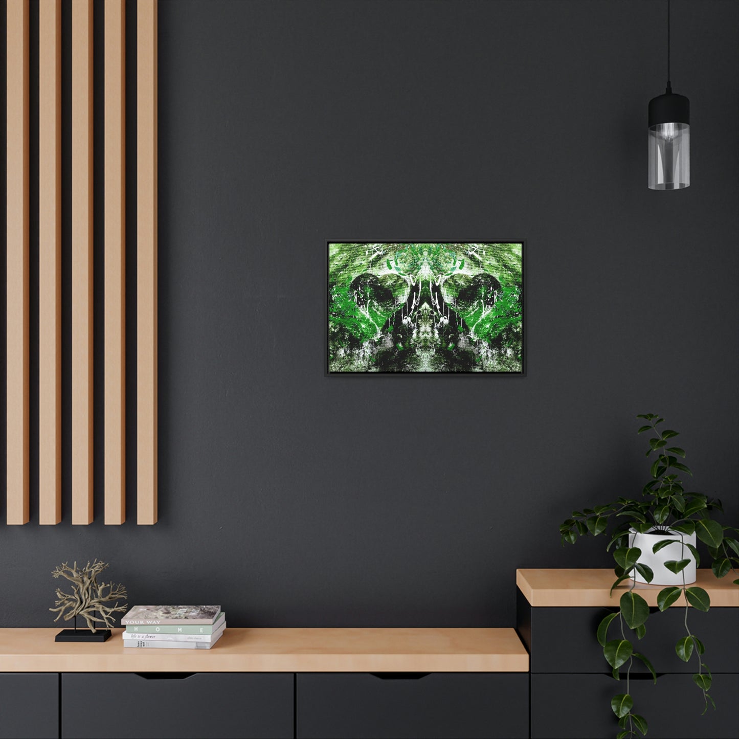 "Dreamy Love" (Shamrock Green II) - Gallery Canvas Wraps, Horizontal Frame