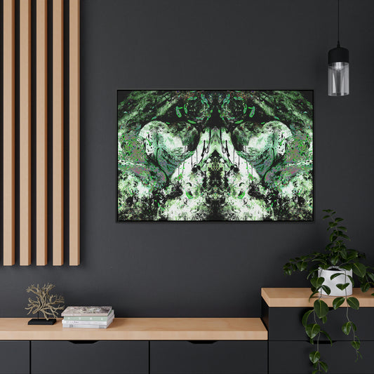 "Dreamy Love" (Cosmic Fusion - Shamrock Green II) - Gallery Canvas Wraps, Horizontal Frame