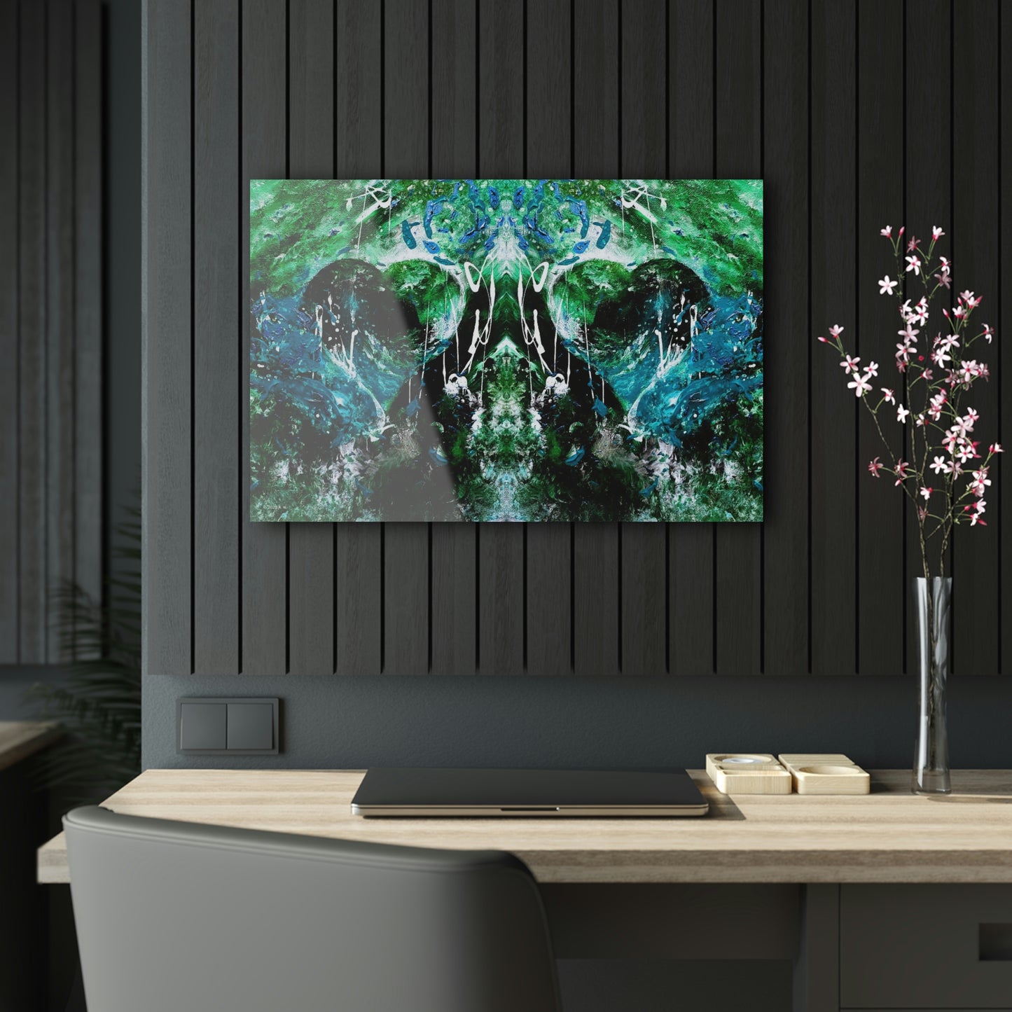 "Dreamy Love" (Forest Green/Teal II) - Acrylic Prints